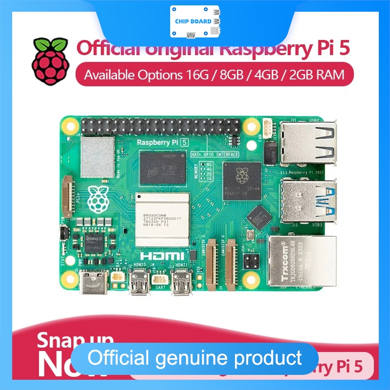 Raspberry Pi 5 8Gb Kit - Offizieller Raspberry Pi 5 Single-Board-Computer, Cortex-A76,