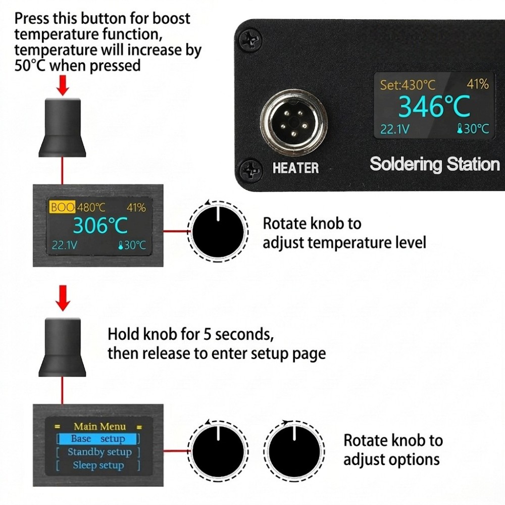 T12 Lötstation AC100‑240V OLED – Soldering Station T12 Oled Bewertung und Preis